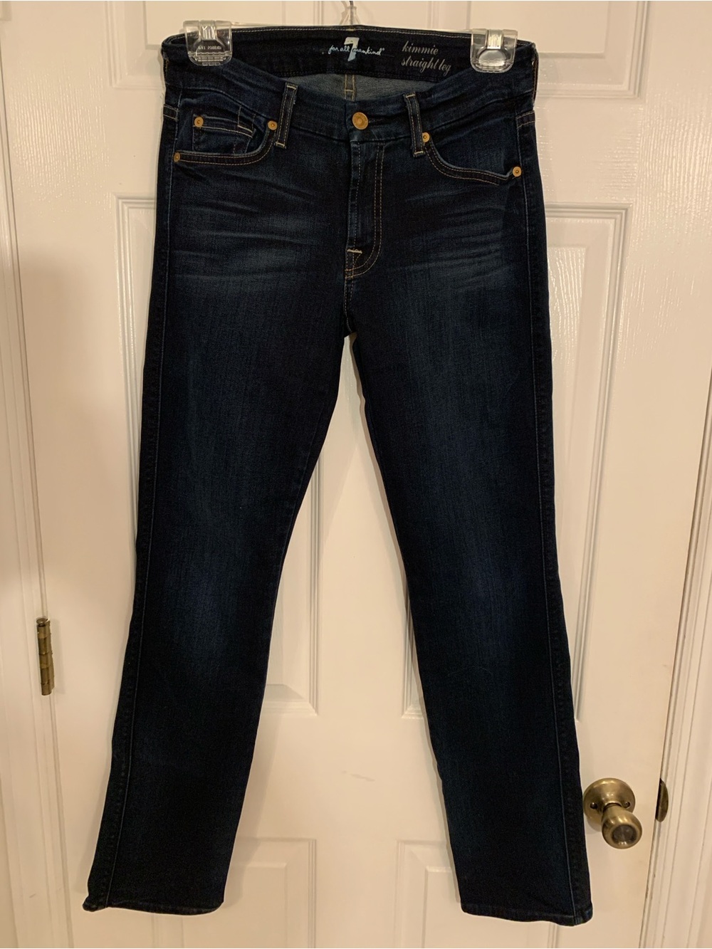 7 For All Mankind Kimmie Straight Leg Dark Wash Jeans Women’s Size 28